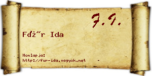 Für Ida névjegykártya