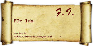 Für Ida névjegykártya
